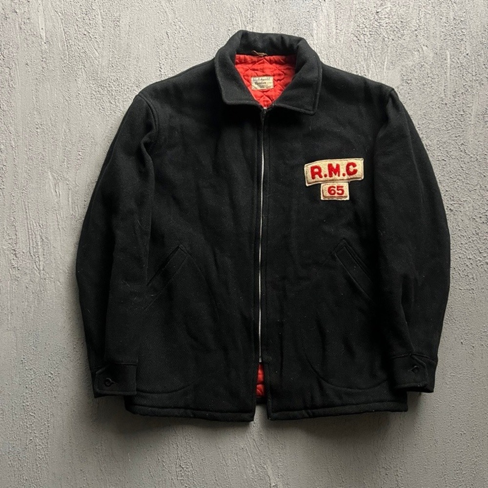 Vintage Royal Military College Wool‎ Jacket Large Black 60s Canada